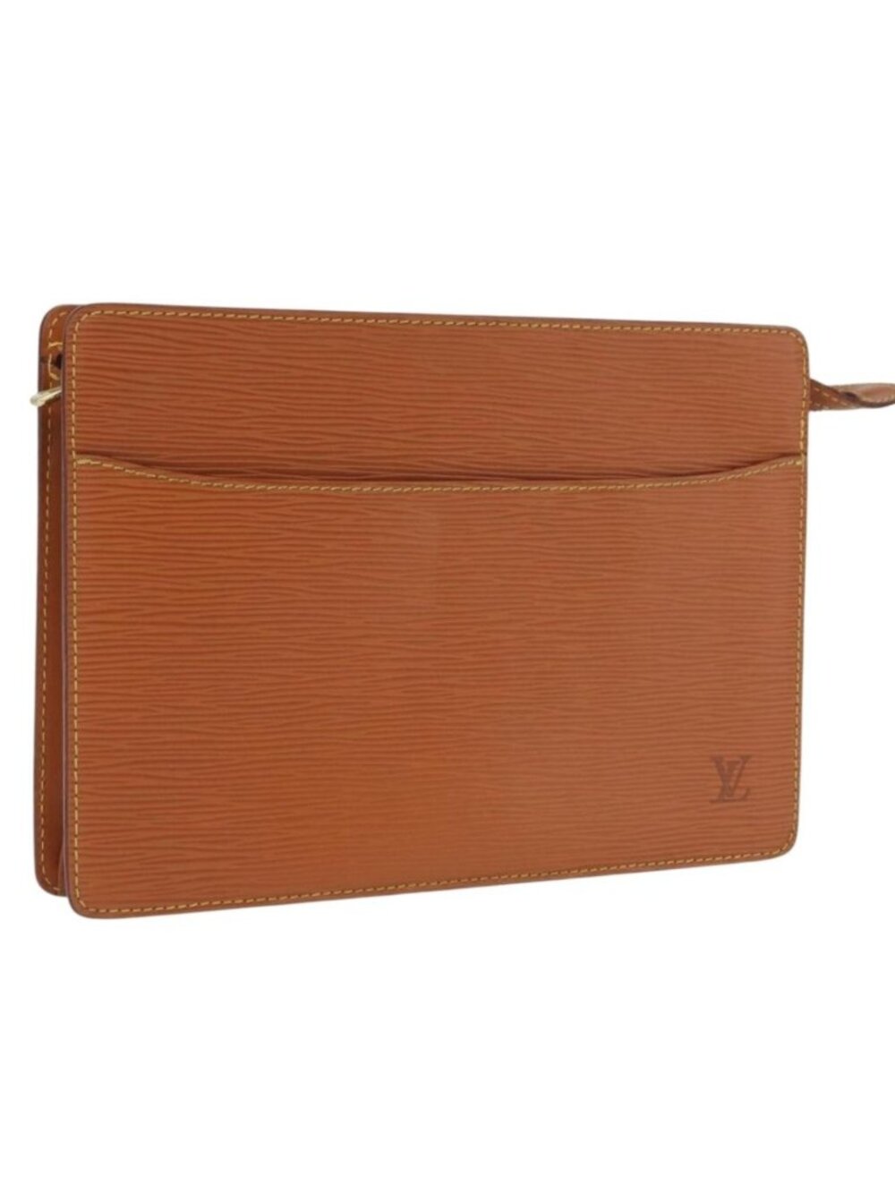 LOUIS VUITTON Epi Pochette Homme Bag Brown Zipangu Gold M52528